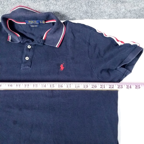 POLO RALPH LAUREN Custom Slim fit Men's shirt short sleeve collared size XL - Picture 4 of 9